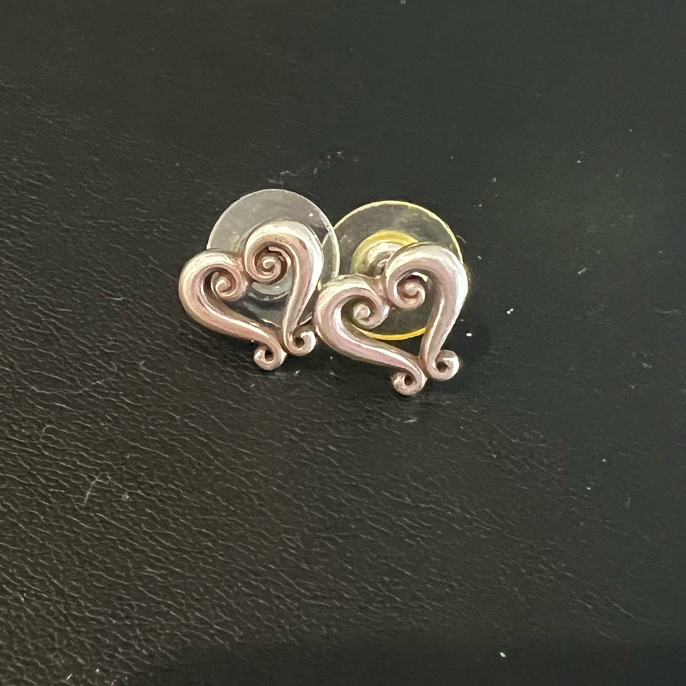 Elegant Heart-Shaped Silver Earrings